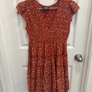 Angie Rust Floral Dress